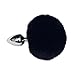 Lifestyler Metal Anal Plug Tail Rabbit Tail Butt Plug Anal Sex Toys Anal Tail Plug (Black)