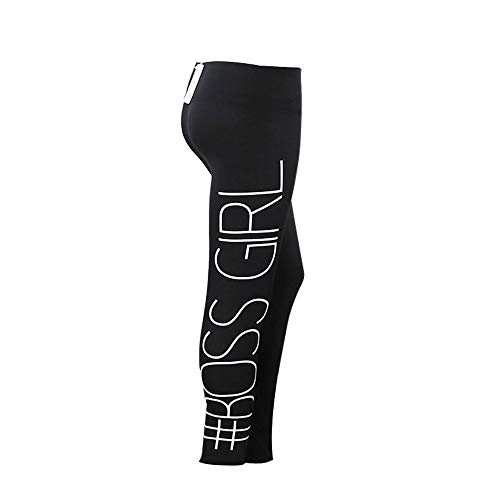 Letter Yoga Pants, Women's Fashion Workout Leggings Fitness Sports Gym Running Yoga Athletic Pants by Neartime