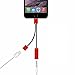 Support iOS 10.3 - Lightning to 3.5mm Audio Adapter, Betteck 2A 2 in 1 Lightning Charger and 3.5mm Earphones Jack Cable for Apple iPhone 7 7 Plus 6S 6 iPod iPad (Lightning- Red)