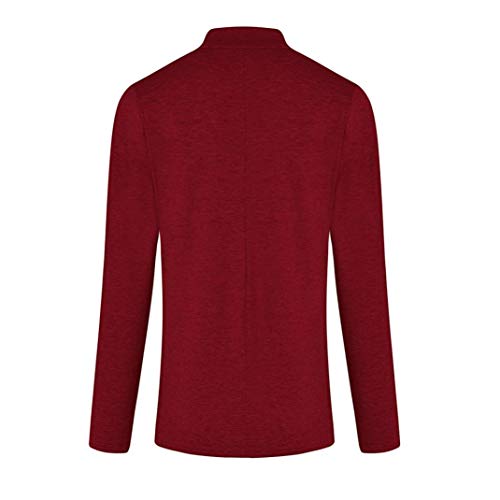 Solid Henleys Top, Clearance Duseedik Women Fashion Long Sleeve Cowl Neck Autumn Winter T Shirt Outwear Tops