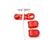MOS Magnetic Cable Tie 3-Pack, Red, Replacements for use with MOS Organizer
