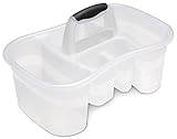 Bath Kitchen 5 in 1 Compartment Caddie Storage Sink Faucet Organizer Janitor Soap Cleaning Brush Sponge Bottle Holder Divided Shower Basket Supplies Utensil Cabinet Container Dish Washing Liquid