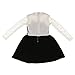 MonkeyJack Trendy Cat Face Frock Skirt Dress w/ Lace Sleeve for 1/3 BJD SD MSD DOD AS DZ Clothes Dress Up Black