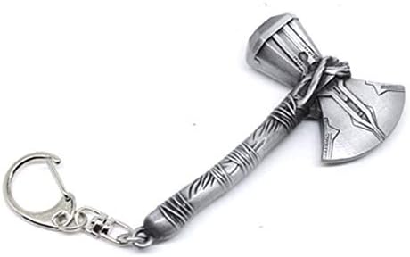 Superhero Avengers 3 Infinite War Thor's Axe Keychain Pendant 1PCS (Ancient Silver)