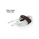 USB-C Charge Cable (2m) CONMDEX Replacment USB Type C Cable for New MacBook Pro 2016/2017,Samsung Galaxy S8/S8 Plus,Nintendo Switch Fast Charging and Sync(Free Buffalo Leather Cord Organizer Included)