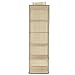 Ziz Home Hanging Closet Organizer | 5 Shelf Beige | Closet Hanging Organizer | Closet Organizer Hanging Shelves | Sweater Hanging Organizer | Hanging Clothes Storage Box Hanging Shelf Closet Organizer (1)