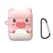 Awin Case for Airpods Case,AirPods 2 Case,Airpods Accessories,Airpods Skin,Cute Cartoon Pink Piglet Slicone Girls Kids Protective Cover Case Compatible for Airpods 1 & 2 Charging Case (Pink Piglet)