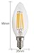JCKing (Pack of 10 AC 110V-130V 6W E14 Dimmable LED Filament Bulbs Candle tip LED Light Bulb, LED Vintage Antique Chandelier Light Warm White 2700K