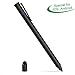Stylus Pen, Boyata 2 in 1 Stylus Compatible for with 1.5mm Fine Copper Tip and Replaceable Mesh Tip, Rechargeable Active Stylus Digital Pencil Work Well (Black)