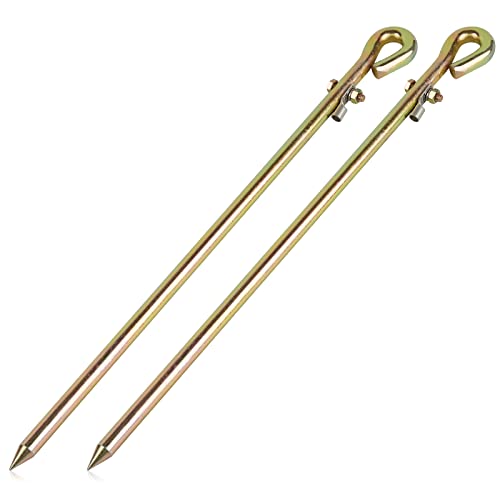 TOVINANNA Ground Rod – T-Handle Grounding Stake For Electric Fences, 23.6-Inch Galvanized Iron Spike