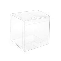 Clear Plastic Box 2x2x2 inch for Gift Candy Treat Cupcake Transparent Packing Box Party Favors 50pc by MOWO