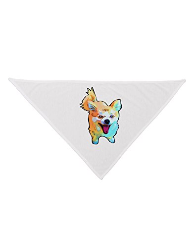 TooLoud Cartoon Pomeranian Printed White Dog Bandana 26"