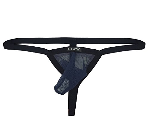 WINDAY Men's Sexy Underwear Thong G-String Elastic Smooth Bikini Underwear