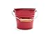 Nantucket Seafood Red Serving Pail Ice Bucket, 7.25 x 7.25 x 6 inches