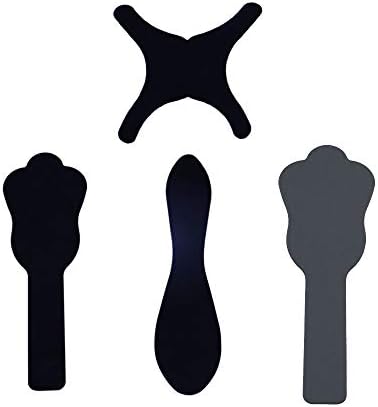 Dental Orthodontic Black Background Photo Image Contrast Board Oral Cheek Plate with Scale Mark Autoclavable & Bendable Rubber Palette Latex-Free (4 Pack)