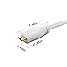 J&D Micro HDMI to VGA, Gold-Plated Micro HDMI to VGA Adapter Cable Converter, Micro HDMI VGA Adapter - White