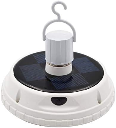 GreeSuit Solar Powered Led Light Bulb Portable Lantern Lamp Spotlight with Solar Panel Use 3 Brightness Mode Solar Energy Light for Outdoor Hiking Camping Tent Fishing Lighting