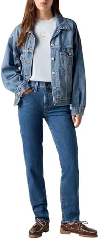724 High Rise Straight, Jeans Donna, Mosey Mid Stone, 31W / 30L