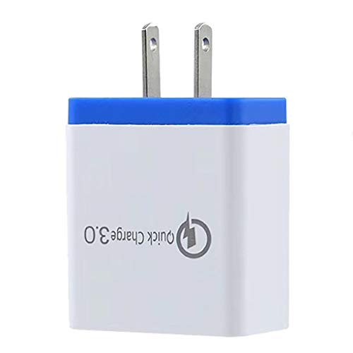QUICATCH 4 Port Fast Quick Charge QC 3.0 USB Hub Wall Charger 3.5A Power Adapter US Plug (Blue)