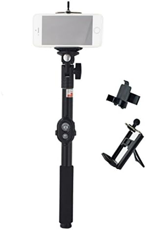 Yoemely Aluminum Telescopic Monopod 16"-40" for DC DSL Camcorder GoPro Action Camera with Phone Clamp for Android Smartphone and iPhone 7 7 Plus- Black