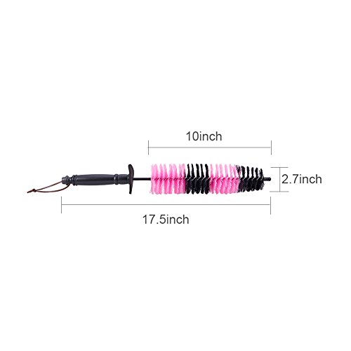 Jscarlife Universal Car Auto Motorcycle Wheel Tyre Tire Rim Hub Long Brush Scrub Cleaning Washing Tool Pink