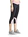 BALEAF Women's Yoga Running Workout Capri Legging Hidden Pocket Non See-Through Fabric Pink Size XS