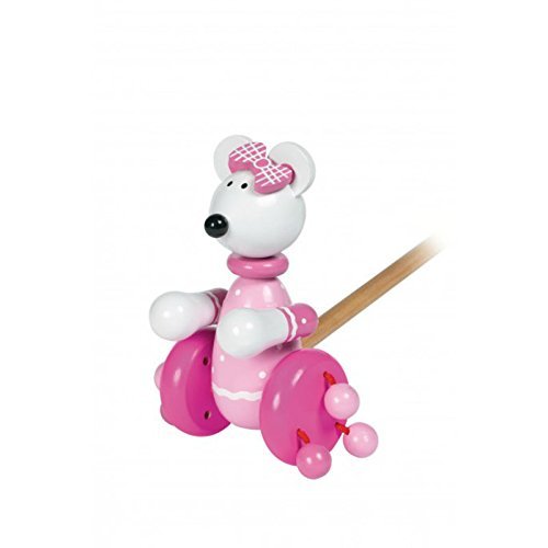 Orange Tree Toys 46005 Pink Mouse Wood Pitch Along