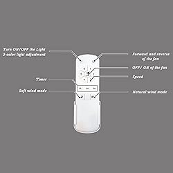 Duckbeer 46" Modern Ceiling Fans with Lights and