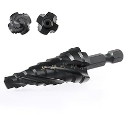 ZELCAN 9 Sizes Step Drill Bit, Four Spiral Flute