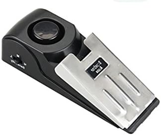 Topbsr Latest Door Stop Alarm Digital Anti-theft 120db Travelling Security Door Stopper Security Door Wedge Stopper for Office, Travel, Home, House, Dorm Room, Apartment, Hotel (Black-Pack of 1)