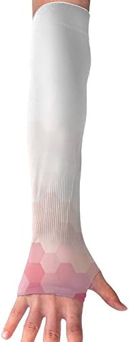 Too Suffering Gradient Toned Geometric UV Sun Protection Cooling Arm Sleeves Cover Arms Sports Gloves For Men Women