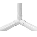 SELLERS360 3Way 1/2 in PVC Fittings Corner Cross Elbow 45 90 Degree for Greenhouse Shed Pipe, Tent Connection Tee, Furniture Build Grade SCH40 [Pack of 12]
