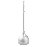 InterDesign Kent Bathware, Toilet Plunger and Holder for Bathroom Storage - Gray