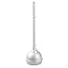 InterDesign Kent Bathware, Toilet Plunger and Holder for Bathroom Storage - Silver