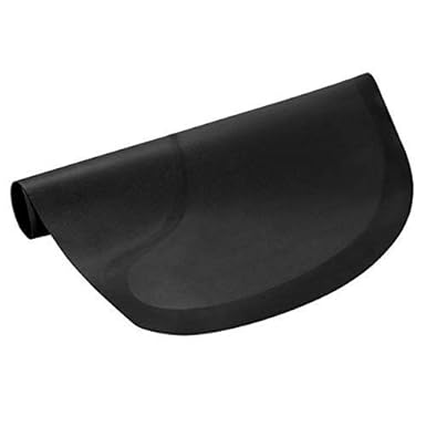 Black Semi Circle Salon Mat For Hair Stylist 1 2 Thick