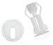 Micro Trader 2pcs Toilet Top Cover Lid Seat Fixings WC Blind Hole Fitting White Screws