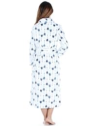 PajamaMania - Albornoz de forro polar para mujer