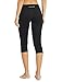 Baleaf Women's and Girl's Yoga Workout Capris Leggings Side Pocket for 5.5