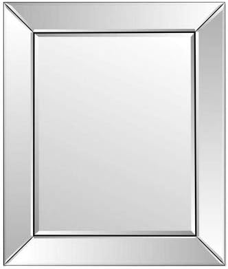 MirrorOutlet Bathroom Single Edge Venetian Bevelled Wall Mirror 2ft3 x 1ft11, 66 x 56,Frameless,DC010-Bath