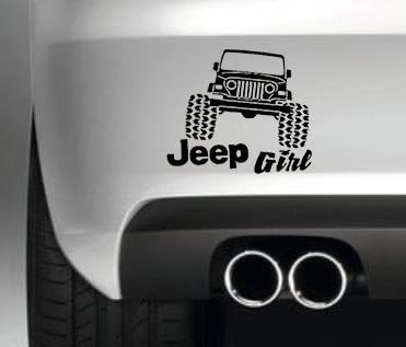 JEEP GIRL BUMPER STICKER FUNNY BUMPER STICKER CAR VAN 4X4 WINDOW PAINTWORK DECAL GRAPHIC