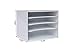 Leroxo Portable LED Table Lamp,3 Color Stepless Dimmable Battery Powered Lamp Wood Desktop Organizer Letter Tray File Mail Sorter,White