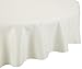 LTC LINENS LinenTablecloth 120 in. Round Economy Polyester Tablecloth Ivory