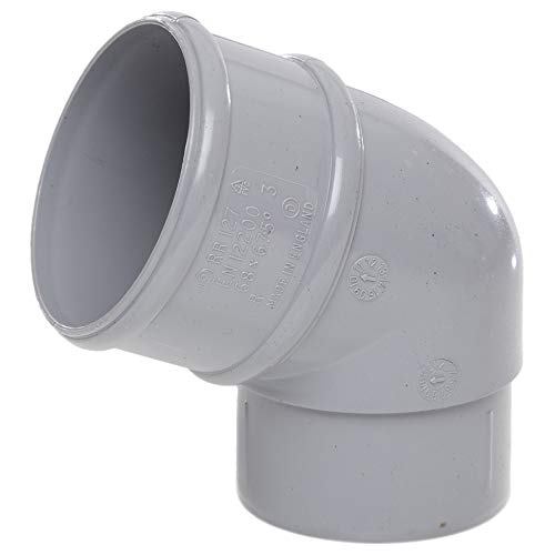 POLYPIPE RR127 Grey 112.5deg Offset Bend for 68mm downpipe