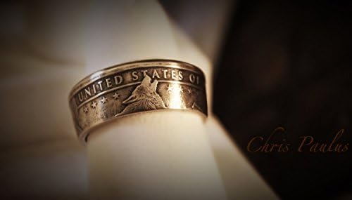Sacagawea 'WOLF" Dollar Coin Ring