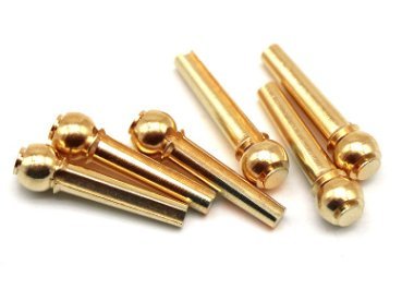 Tbest 6Pcs/Set Brass Guitar Bridge Pins Guitars Replacement Parts Repair Accessories(6 Pieces)
