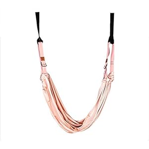 Yoga Waist Back Fitness Stretching Strap, Adjustable Aerial Yoga Assist Strap, Extension Straps & 2 Door Anchor For Antigravity Yoga, Inversion Exercises, Ballet Cheer Gymnastics Taekwondo Dancers