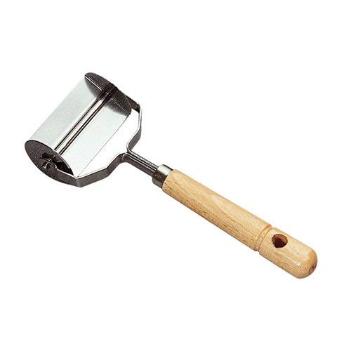 Tredoni 6cm Tortellini Square Ravioli Pasta/Dough Stamp Cutter Roller - Smooth Edge (Square - Plain)