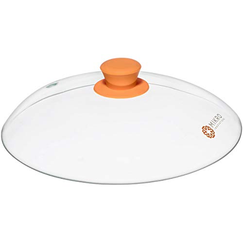 Mikro Innovations Vented Microwave Glass Cover Lid with Silicone Handle