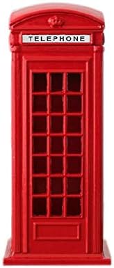 Red Telephone Booth - Cute British Metal Alloy Money Coin Spare Change London Street Red Telephone Booth Bank Souvenir - Mini Bathroom Light Shelf Booth Decor Telephone Cabinet Ornament Pictures