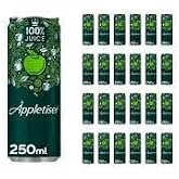 Appletiser Apple Juice Cans 250ml x 24 | Sun-Ripened Apple Goodness | Sip on Sparkling | Sugar-Free Refreshment | Carbonated Beverage | Popular Mixer for Mocktails and Cocktails